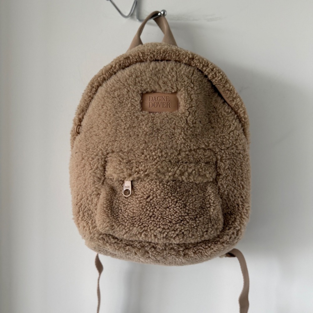 Dagne Dover Faux Shearling Dakota Backpack Limited Edition Sherpa Tan Small